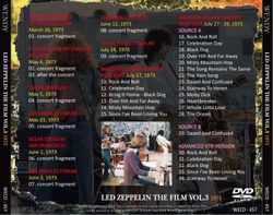 LED ZEPPELIN THE FILM VOL.3 1973 DVD