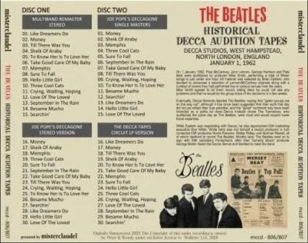 BEATLES / HISTORICAL DECCA AUDITION TAPES (2CD) MISTERCLAUDEL / MCCD-806/807