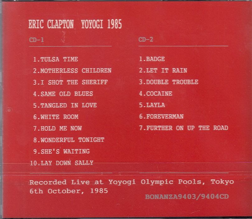 ERIC CLAPTON / YOYOGI 1985 (2CD)