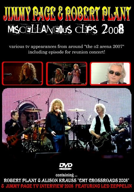 JIMMY PAGE & ROBERT PLANT / MISCELLANEOUS CLIPS 2008 (1DVD)