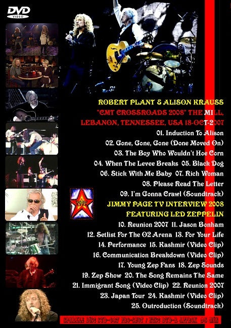 JIMMY PAGE & ROBERT PLANT / MISCELLANEOUS CLIPS 2008 (1DVD)