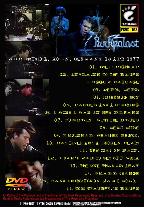 TOM WAITS / ROCKPALAST 1977 (1DVD)