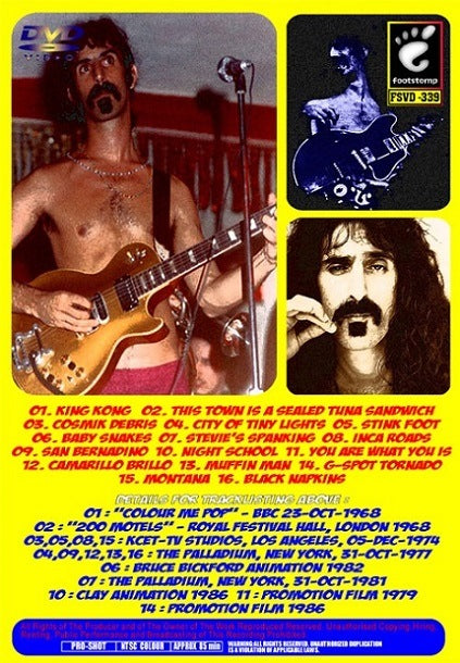 FRANK ZAPPA / A TOKEN O HIS STINK FOOT (1DVD-R)