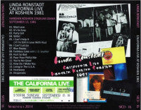 back-ordered item LINDA RONSTADT / CALIFORNIA LIVE AT KOSHIEN STADIUM 1981 (1CD)