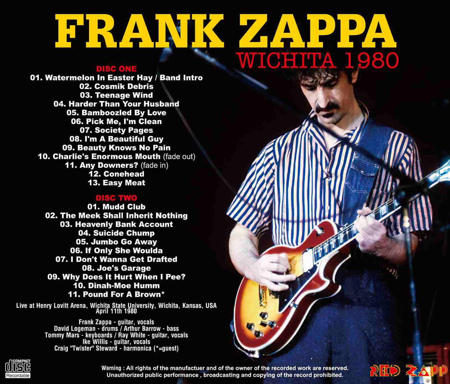 FRANK ZAPPA / WICHITA 1980 (4CD-R)