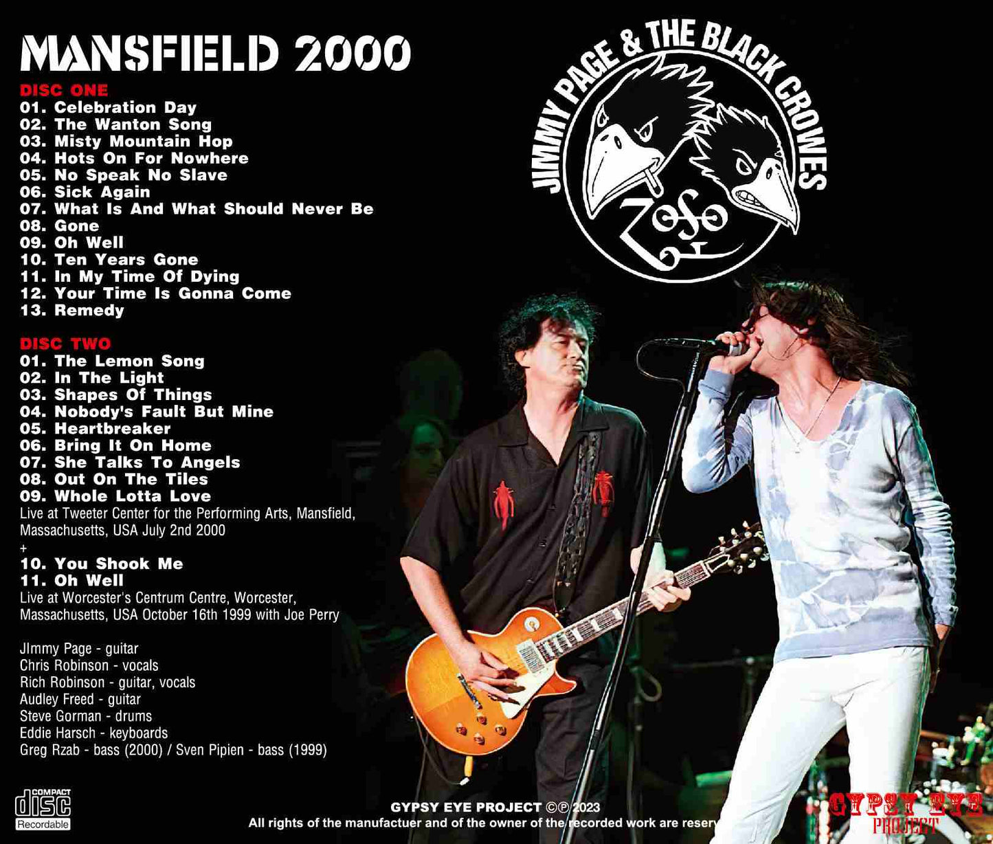 JIMMY PAGE & THE BLACK CROWES / MANSFIELD 2000 (2CD)