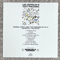 LED ZEPPELIN / LED ZEPPELIN III TEST PRESSING (1CD)