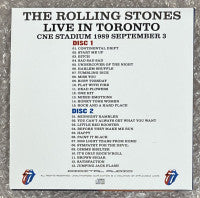 ROLLING STONES / LIVE IN TORONTO: CNE STADIUM 1989 SEPTEMBER 3 (2CD)