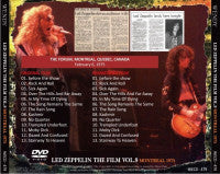 back ordered item LED ZEPPELIN / THE FILM VOL.9: MONTREAL 1975 (1DVD)