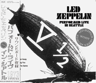 back ordered item LED ZEPPELIN PERFORMED LIVE IN SEATTLE 1973 3CD