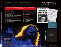 back ordered item LED ZEPPELIN MADISON SQUARE GARDEN trois 3CD