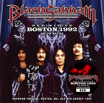 BLACK SABBATH - DEFINITIVE BOSTON 1992: PRE-FM MASTER(2CD)