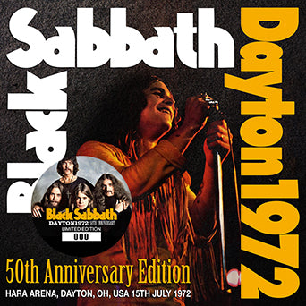 back ordered item BLACK SABBATH - DAYTON 1972: 50TH ANNIVERSARY EDITION(1CD)