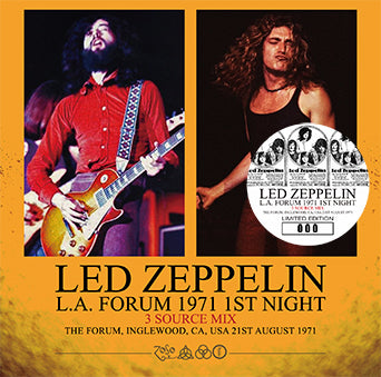 back ordered item LED ZEPPELIN L.A. FORUM 1971 1ST NIGHT: 3 SOURCE MIX 2CD