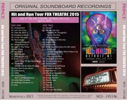 PRINCE & 3RD EYE GIRL / HIT AND RUN TOUR FOX THEATRE (2CD)