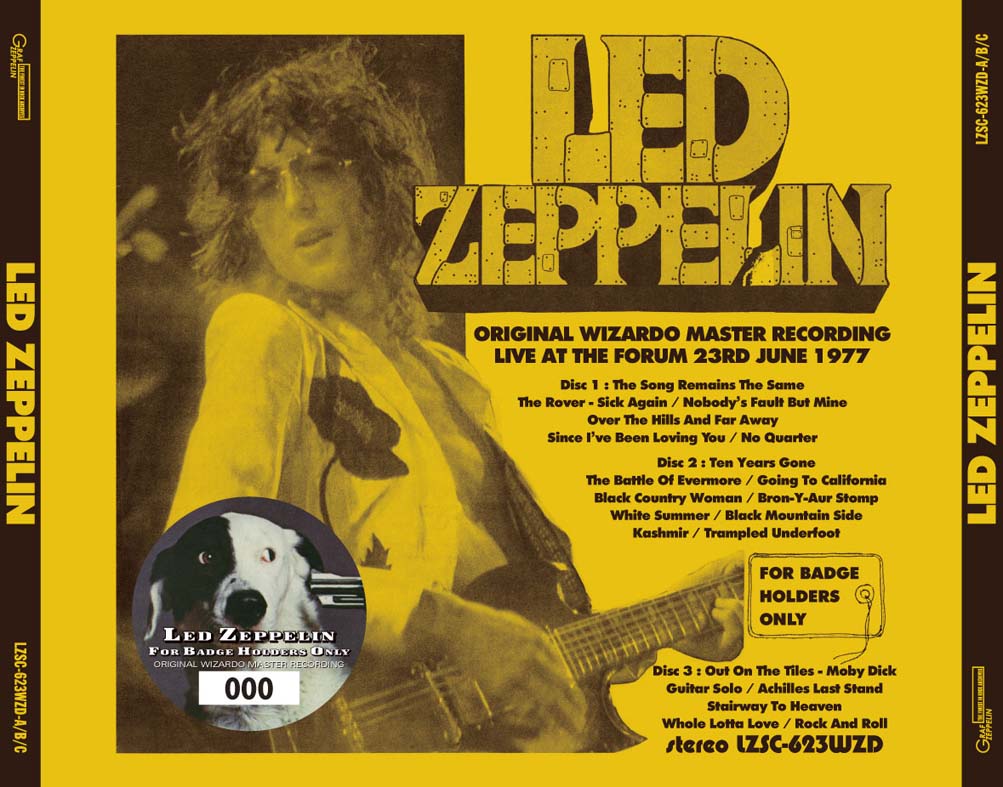 LED ZEPPELIN FOR BADGE HOLDERS ONLY: ORIGINAL WIZARDO MASTER RECORDING(3CD)