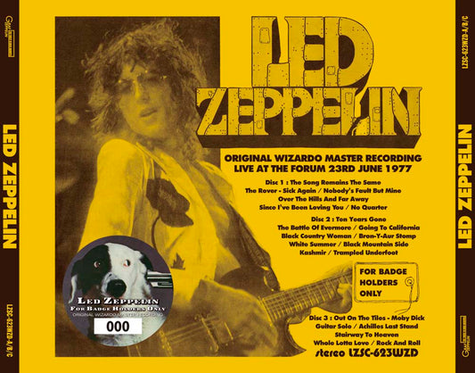 back ordered item LED ZEPPELIN FOR BADGE HOLDERS ONLY: ORIGINAL WIZARDO MASTER RECORDING(3CD)