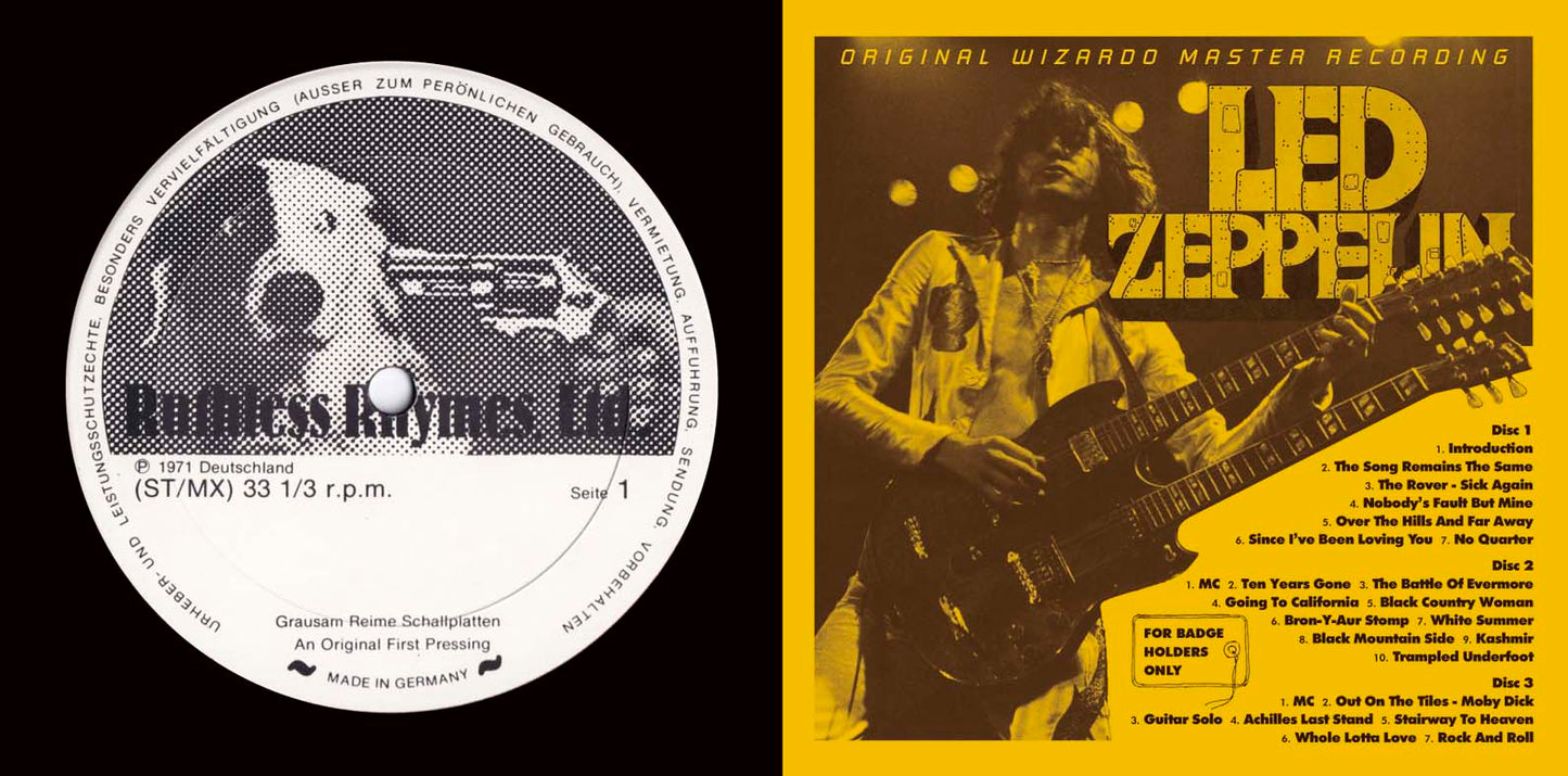 back ordered item LED ZEPPELIN FOR BADGE HOLDERS ONLY: ORIGINAL WIZARDO MASTER RECORDING(3CD)