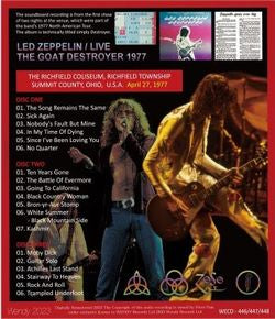 LED ZEPPELIN 1977 THE GOAT DESTROYER 3CD