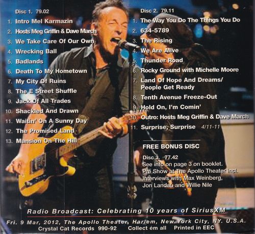 BRUCE SPRINGSTEEN & THE E STREET BAND / APOLLO THEATER NYC 2012 [Paper jacket] (2CD+1CD)