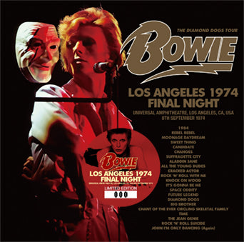 back ordered item DAVID BOWIE - LOS ANGELES 1974 FINAL NIGHT(2CD)