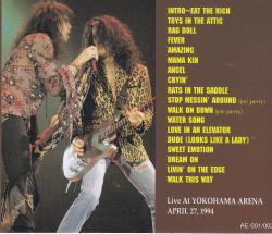 AEROSMITH ANGELS FALLIN' INTO ARENA 2CD