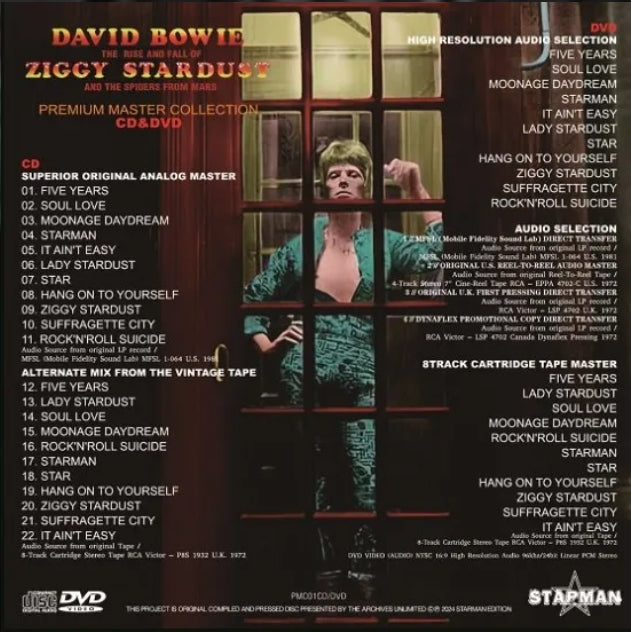 DAVID BOWIE / THE RISE AND FALL OF ZIGGY STARDUST AND THE SPIDERS FROM MARS: PREMIUM MASTER COLLECTION (1CD&1DVD)