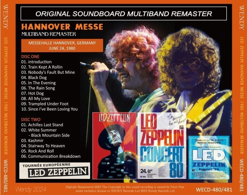 back ordered item LED ZEPPELIN / HANNOVER MESSE 1980: MULTIBAND REMASTER (2CD)