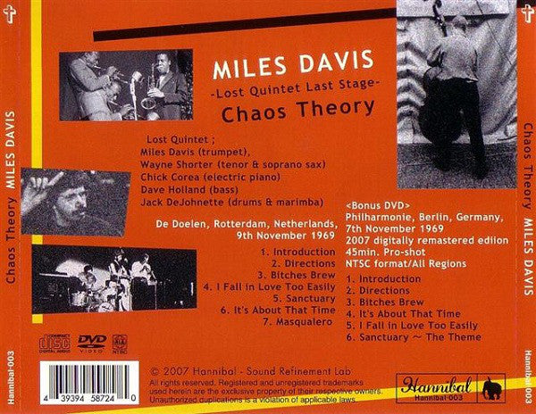 back ordered item MILES DAVIS / CHAOS THEORY (1CD)