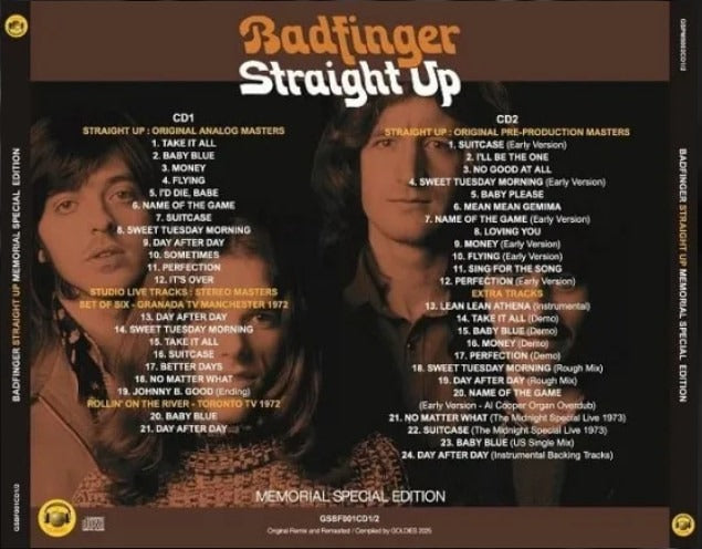 BADFINGER / STRAIGHT UP - MEMORIAL SPECIAL EDITION (2CD) GOLDIES / GSBF001CD1/2