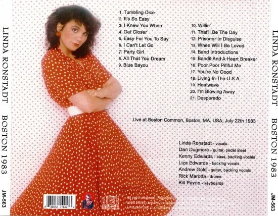 LINDA RONSTADT / BOSTON 1983 (1CDR)